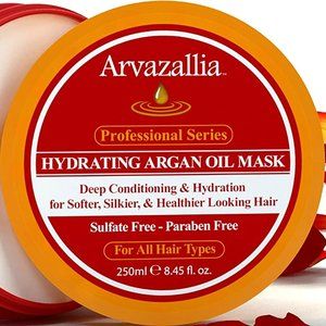 Hydrating Argan Oil Hair Mask and Deep Conditioner By Arvazallia for Dry Damaged